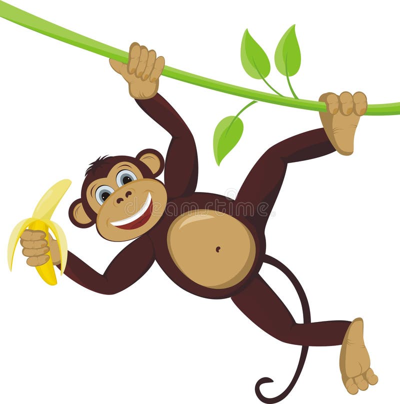 Design Plano, Selva, Macaco, Desenho Animado, Emblema, Ilustração Vetorial  Royalty Free SVG, Cliparts, Vetores, e Ilustrações Stock. Image 62293719