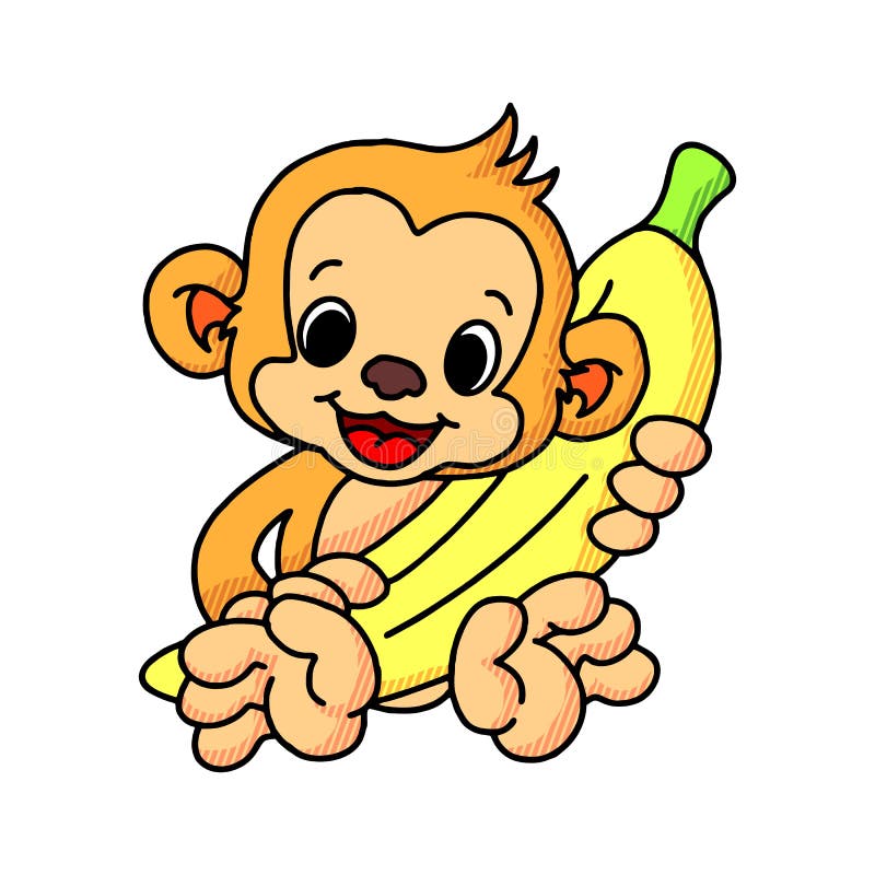 Vector Desenhos Animados Que Joga Macaco Clipart Clipart Macaco