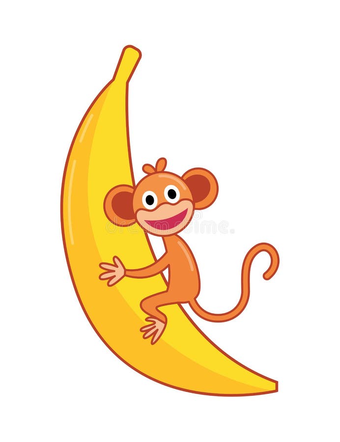 Macaco-brinquedo Infantil Na Banana. Desenvolvimento De Crianças E  Entretenimento Isolados Em Fundo Branco. Ferramentas De Jardim Ilustração  do Vetor - Ilustração de animal, jogo: 243198917