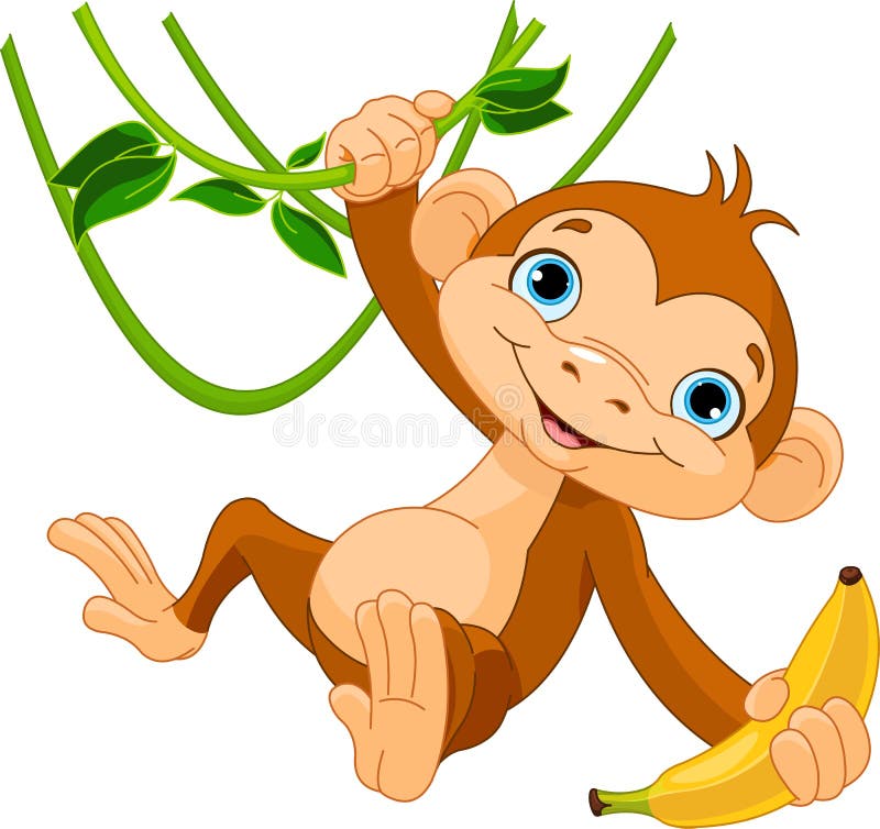 Macaco. Macaco Jovem E Bonitinho, Isolado Em Fundo Branco. Personagem De Desenho  Animado Zoológico. Cartão De Educação Para Crianç Ilustração do Vetor -  Ilustração de alegria, cartoon: 239228999