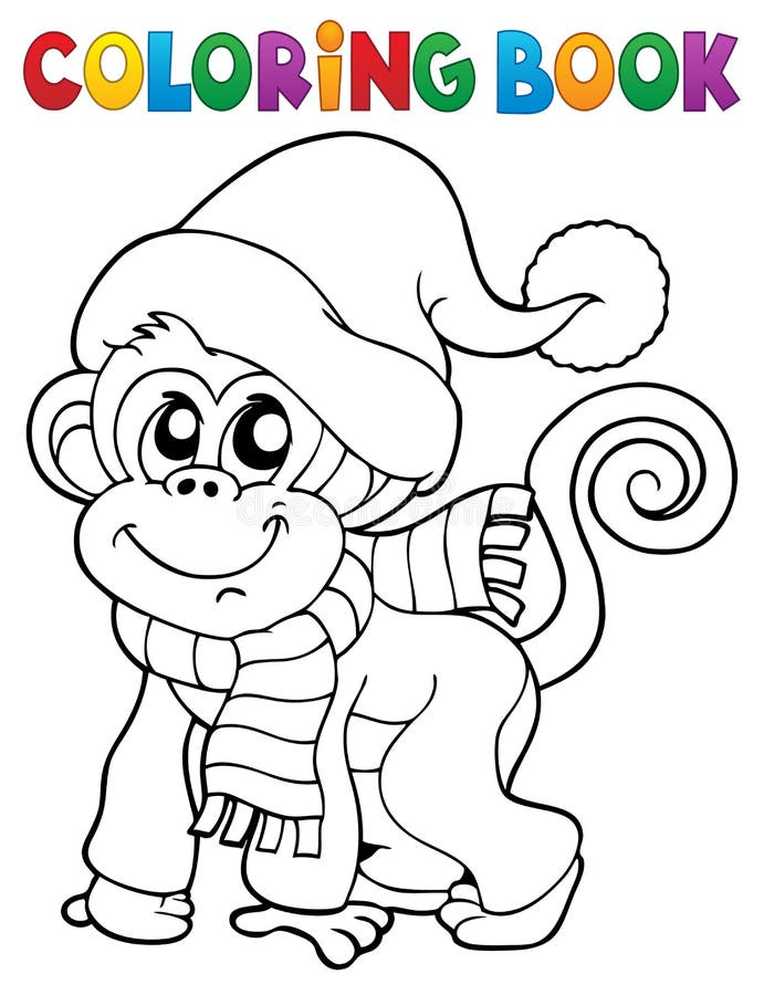 Macaco Do Livro Para Colorir, Disposição Das Crianças Para O Jogo  Ilustração do Vetor - Ilustração de selva, isolado: 63387899