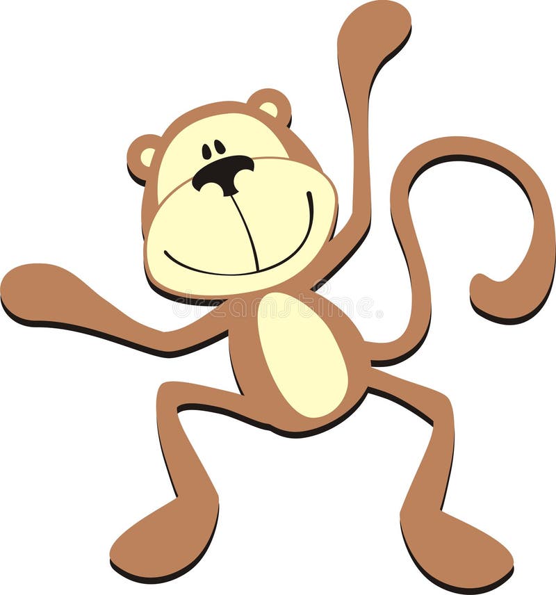Macaco feliz ilustração royalty free Macaco feliz ilustração royalty free