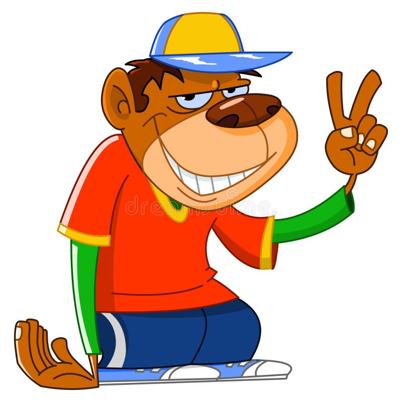 Macaco fresco ilustração royalty free Macaco fresco ilustração royalty free