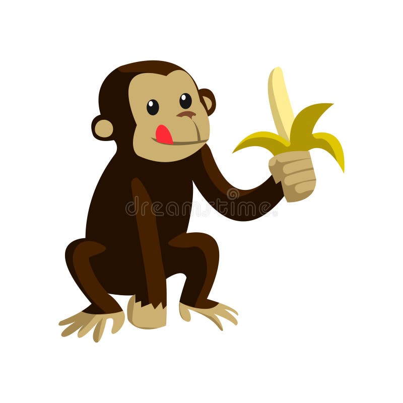 Cor Pelo Número, Jogo Para Crianças: Macaco Com Uma Banana Ilustração do  Vetor - Ilustração de passatempo, wildlife: 60178841