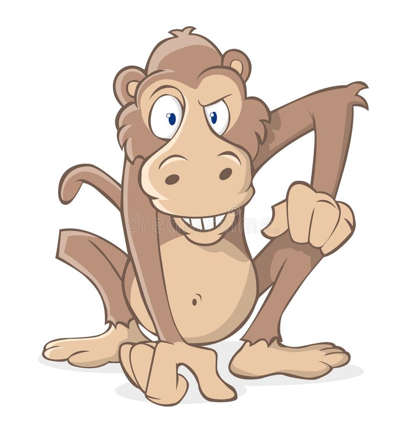 macaco louco de desenho animado 12279166 Vetor no Vecteezy