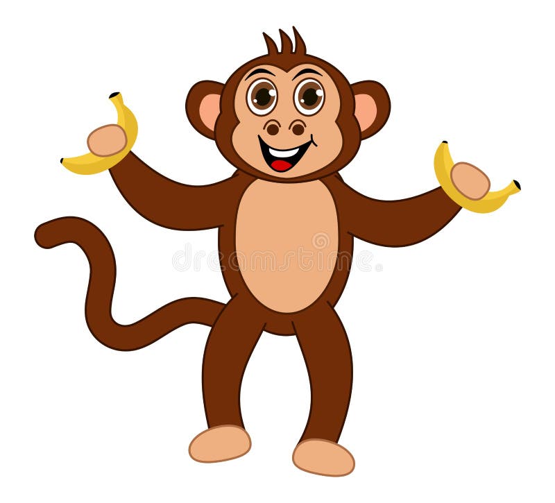 Desenho Vetorial Fofo Brincando De Clipart De Macaco Clipart De