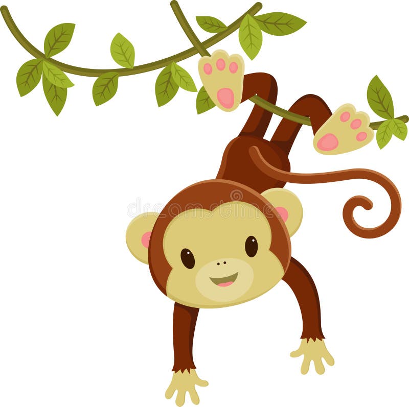 Vetores de Macaco De Desenho Animado Fofo Pendurado Em Uma Ilustração  Infantil Vetorial Liana e mais imagens de Clip Art - iStock