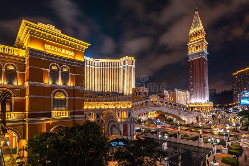 Macao, China - 23 de abril de 2019: Casino y hotel venecianos imagenes de archivo Macao, China - 23 de abril de 2019: Casino y hotel venecianos imagenes de archivo