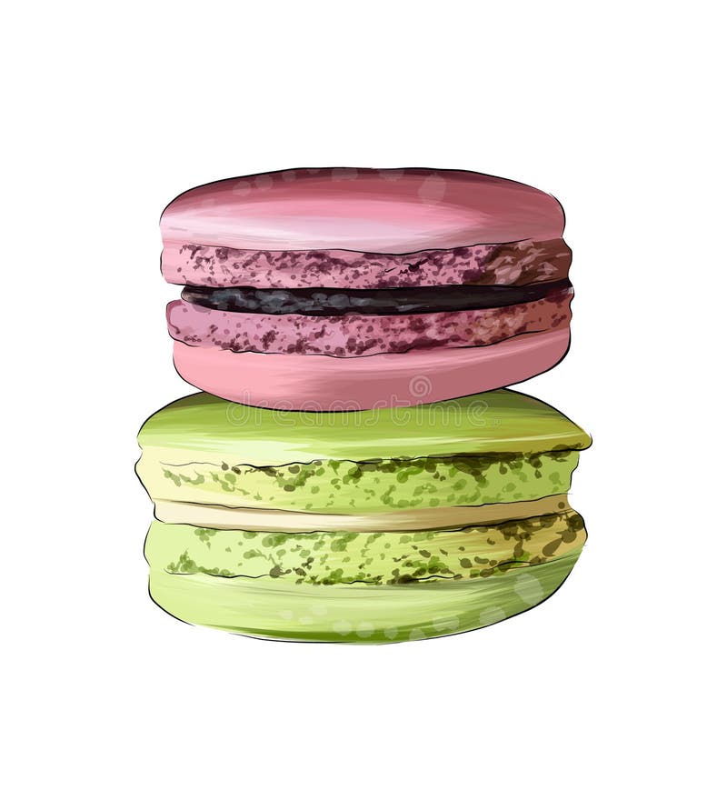 Traditional French Cake Macaron or Macaroon, Colorful Almond Cookies ...