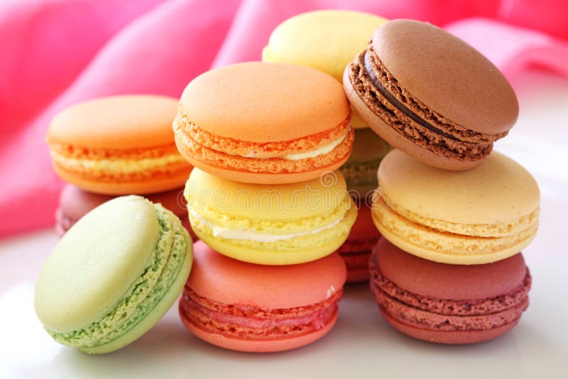 Macarons Colores Photo Stock Image Du Traditionnel Doux
