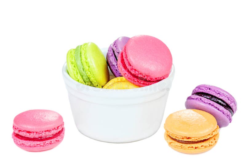Macarons coloridos franceses tradicionais imagem de stock royalty free