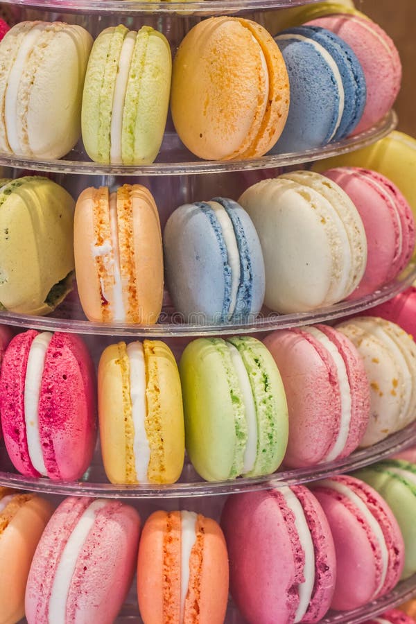 Macarons in Different Colors and Flavors Stock Photo - Image of orange ...