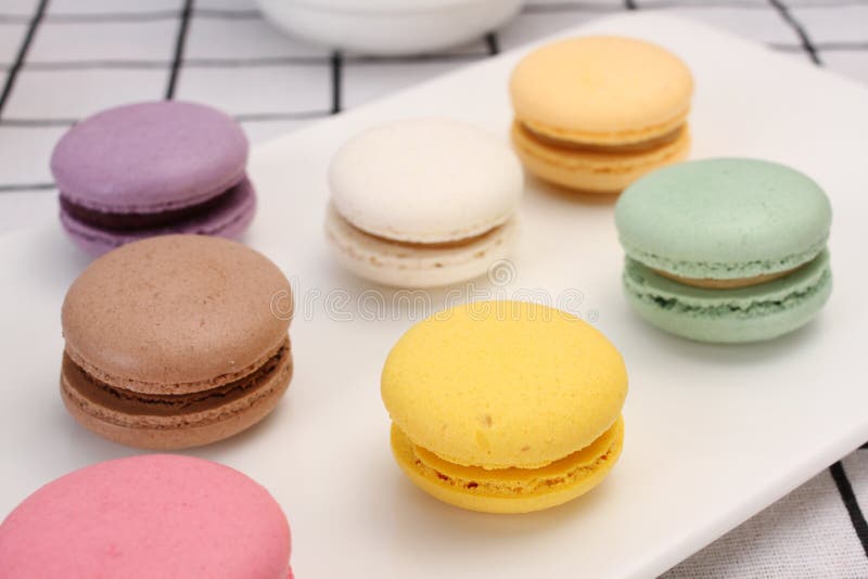 Macaroons coloridos foto de stock royalty free