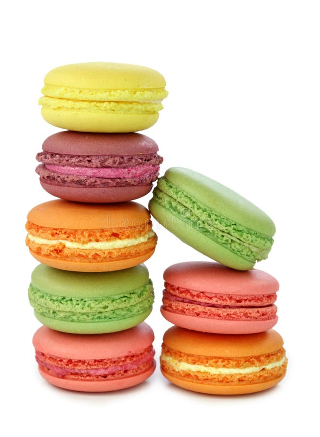 Macaroons coloridos imagens de stock