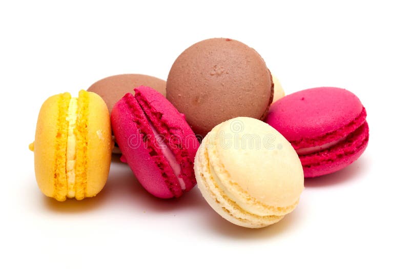Macarons coloridos imagem de stock