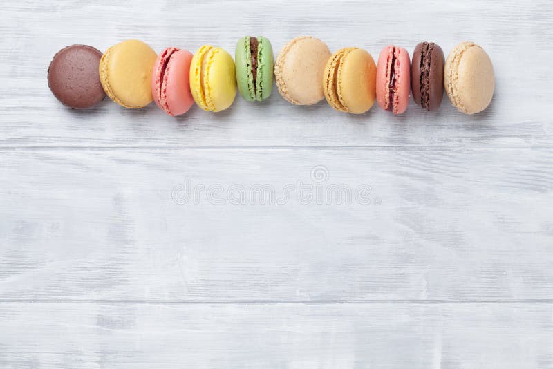 Macaroons coloridos fotografia de stock royalty free