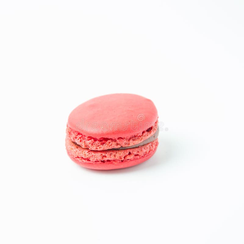 A Macaroons On White Background Stock Photo - Image of brown, cuisine ...