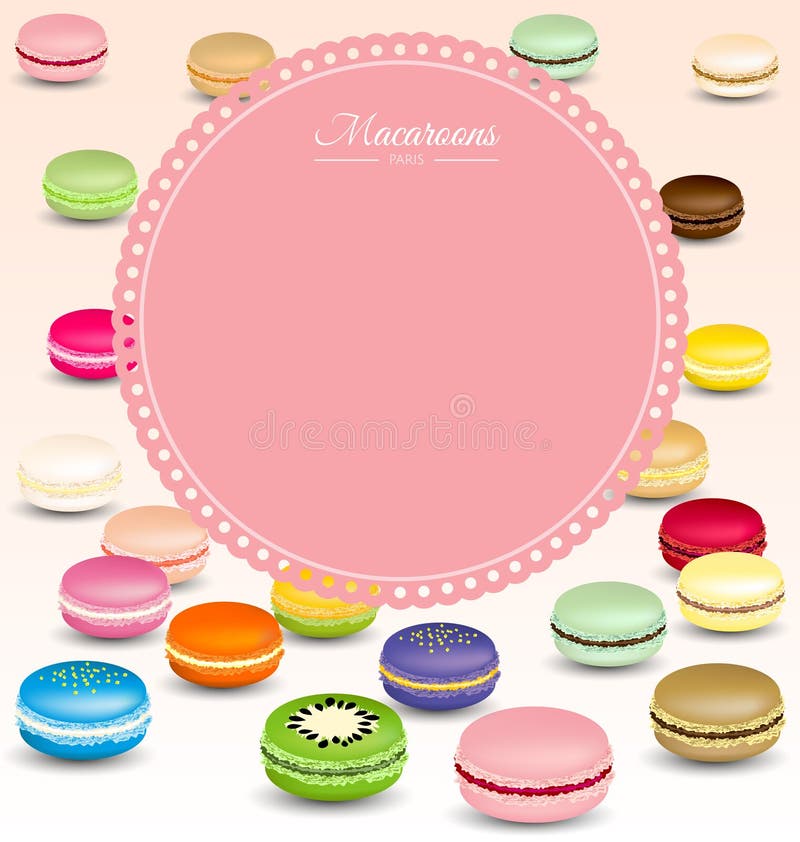 Macaroons υπόβαθρο και γλυκό ρόδινο πλαίσιο ελεύθερη απεικόνιση δικαιώματος Macaroons υπόβαθρο και γλυκό ρόδινο πλαίσιο ελεύθερη απεικόνιση δικαιώματος