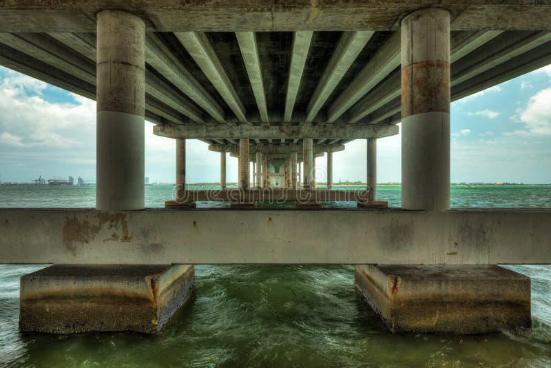 MacArthur Causeway Bridge Miami royalty free stock images MacArthur Causeway Bridge Miami royalty free stock images