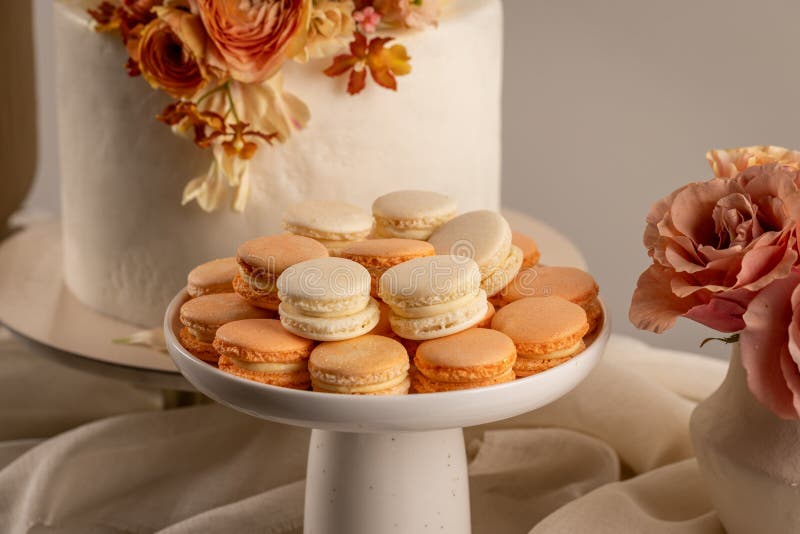 Macarões de cor pastel doce fotos de stock royalty free