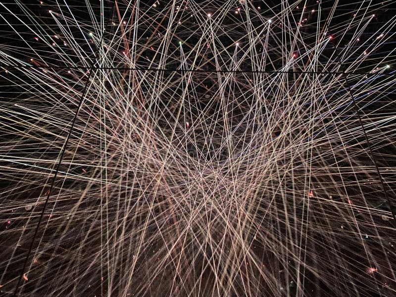 Macau Teamlab Lighting Installation Spectacular Laser Beam Show 3D Mapping Projection Light Rays Patterns Geometry Dynamic Scene Lines Glow.