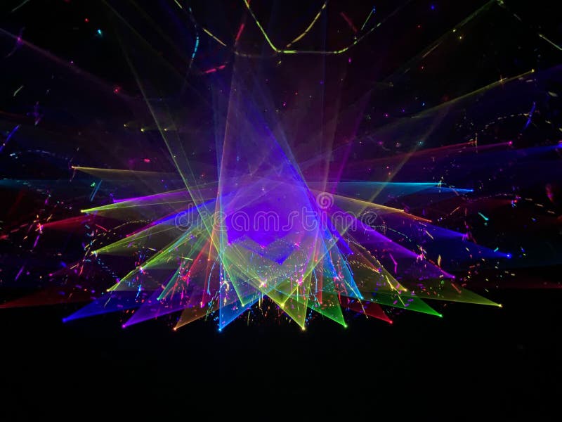 Macau Teamlab Theatre Stage Lighting Installation Spectacular Coloful Laser Beam Entertainment Show 3D Mapping Projection Light Rays Patterns Geometry Dynamic Scene Artistic Scene Lines Glow.