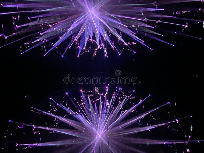 Macau Teamlab Theatre Stage Lighting Installation Spectacular Coloful Laser Beam Entertainment Show 3D Mapping Projection Light Rays Patterns Geometry Dynamic Scene Artistic Scene Lines Glow.