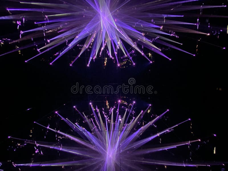 Macau Teamlab Theatre Stage Lighting Installation Spectacular Coloful Laser Beam Entertainment Show 3D Mapping Projection Light Rays Patterns Geometry Dynamic Scene Artistic Scene Lines Glow.
