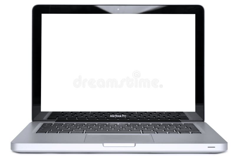 MacBook Pro isolated with clipping path stock photo