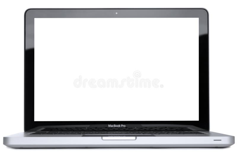 MacBook Pro isolated with clipping path stock photos