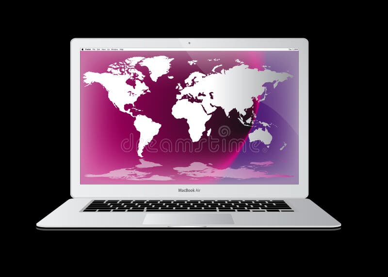 An image of the latest, market leading, Apple mac book air laptop computer. Ideal choice for those wanting the latest experience in Apple computers. This model is shown with a world map on the screen suggesting that the product is a world leader. Designed to the highest standards and with the latest technology, this model compliments the other Apple products like the ipad, iphone, ipod and imac making it a world leading product for today's market. The laptop is designed with a very thin side profile making it the slimmest in the business. An image of the latest, market leading, Apple mac book air laptop computer. Ideal choice for those wanting the latest experience in Apple computers. This model is shown with a world map on the screen suggesting that the product is a world leader. Designed to the highest standards and with the latest technology, this model compliments the other Apple products like the ipad, iphone, ipod and imac making it a world leading product for today's market. The laptop is designed with a very thin side profile making it the slimmest in the business.