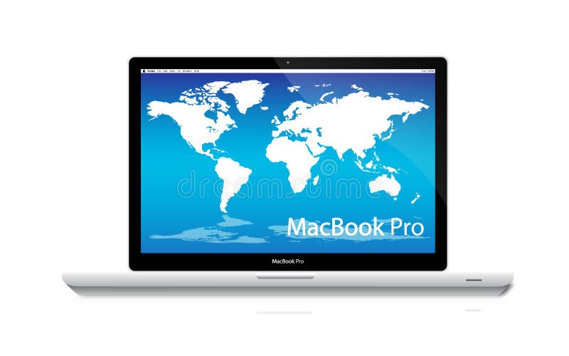 An image of the latest, market leading, Apple mac book pro lap top computer. Ideal choice for those wanting the latest experience in Apple computers. This model is shown with a world map on the screen suggesting that the product is a world leader. Designed to the highest standards and with the latest technology, this model compliments the other Apple products like the ipad, iphone, ipod and imac making it a world leading product for today's market. The laptop is designed with a very thin side profile making it the slimmest in the business. This new Apple MacBook Pro is manufactured from only one single piece of aluminium. This engineering breakthrough is called the unibody as it replaces many parts with just one. The Pro is thinner and lighter than other mac notebooks yet still feels durable strong. An image of the latest, market leading, Apple mac book pro lap top computer. Ideal choice for those wanting the latest experience in Apple computers. This model is shown with a world map on the screen suggesting that the product is a world leader. Designed to the highest standards and with the latest technology, this model compliments the other Apple products like the ipad, iphone, ipod and imac making it a world leading product for today's market. The laptop is designed with a very thin side profile making it the slimmest in the business. This new Apple MacBook Pro is manufactured from only one single piece of aluminium. This engineering breakthrough is called the unibody as it replaces many parts with just one. The Pro is thinner and lighter than other mac notebooks yet still feels durable strong.