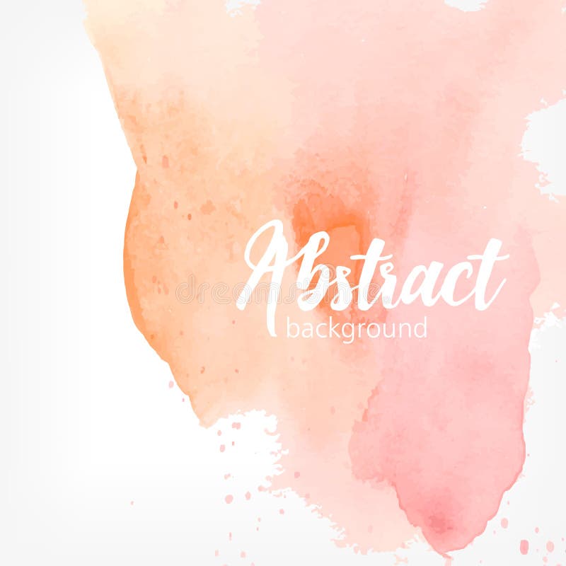 Macchia astratta dell'acquerello Colori pastelli di rosa e della pesca Fondo realistico creativo con il posto per testo