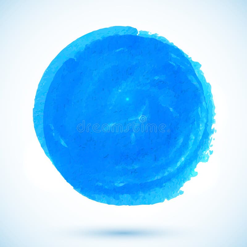 Macchia blu del cerchio dell'acquerello di vettore