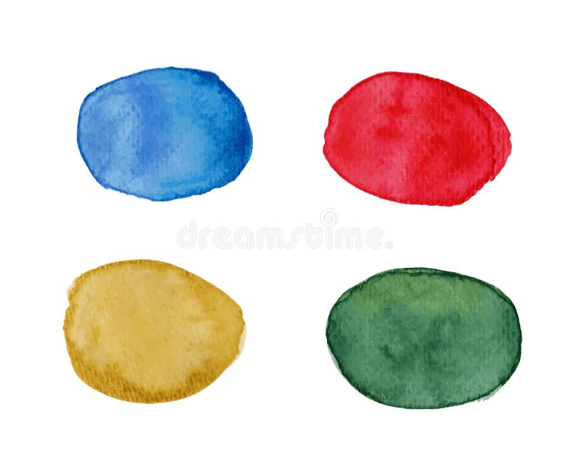 Macchie multicolori con effetto dell'acquerello illustrazione vettoriale Macchie multicolori con effetto dell'acquerello illustrazione vettoriale
