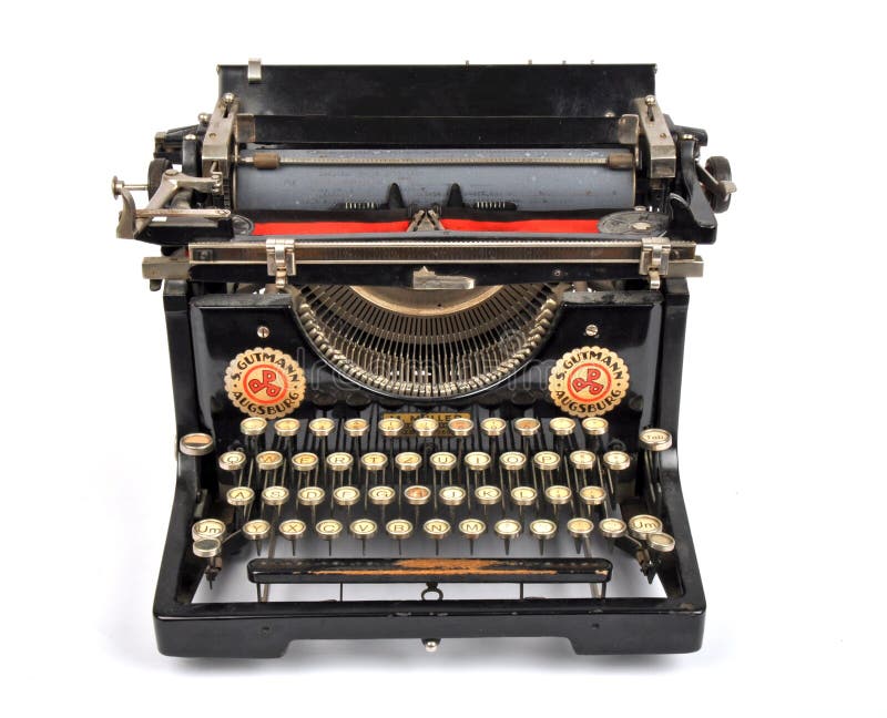 Macchina da scrivere antica, oggetto isolato, macchina da scrivere antica isolata immagine stock libera da diritti Macchina da scrivere antica, oggetto isolato, macchina da scrivere antica isolata immagine stock libera da diritti