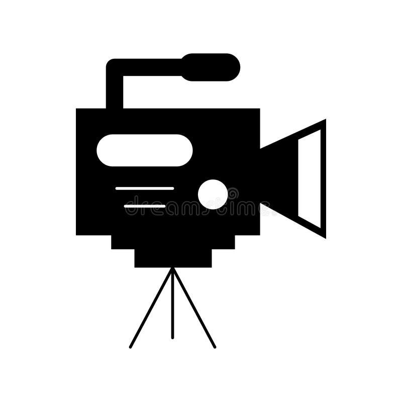 Macchina fotografica professionale della registrazione illustrazione di stock