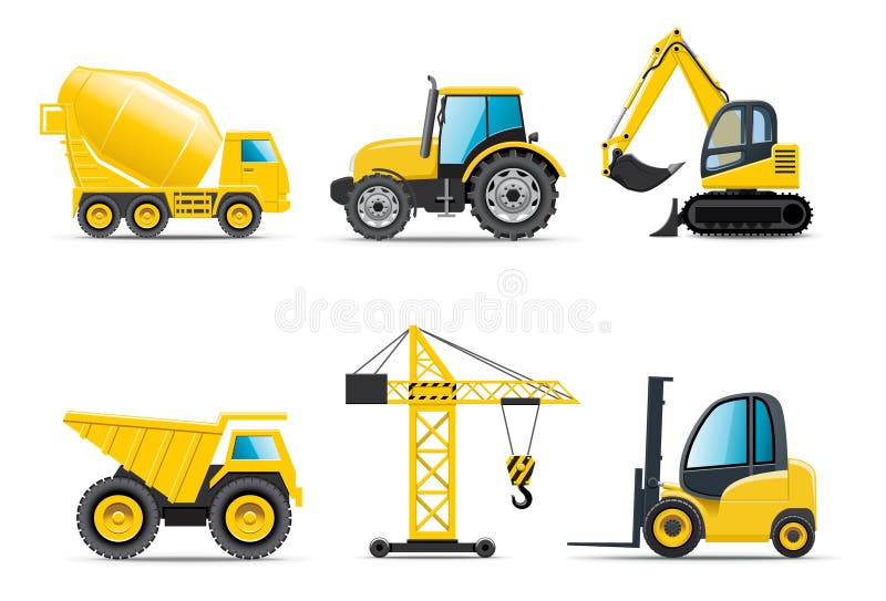 Macchine della costruzione royalty illustrazione gratis Macchine della costruzione royalty illustrazione gratis