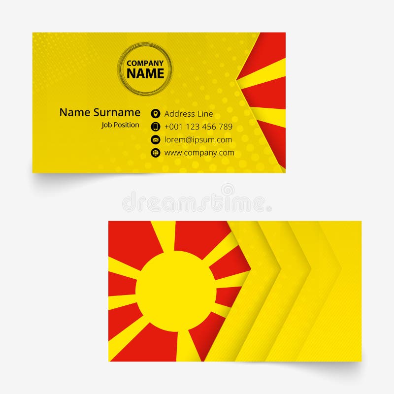 Macedonia Flag Business Card Standard Size 90x50 Mm Business Card Template Editorial Stock Image Illustration Of Sign Identity 147832224