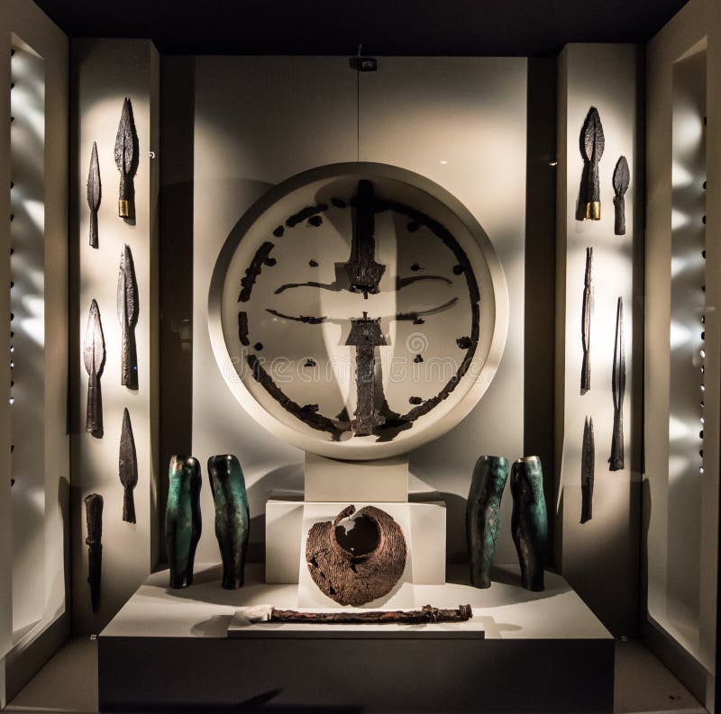 Macedonian Armor and Weapons on Display Editorial Photography Image