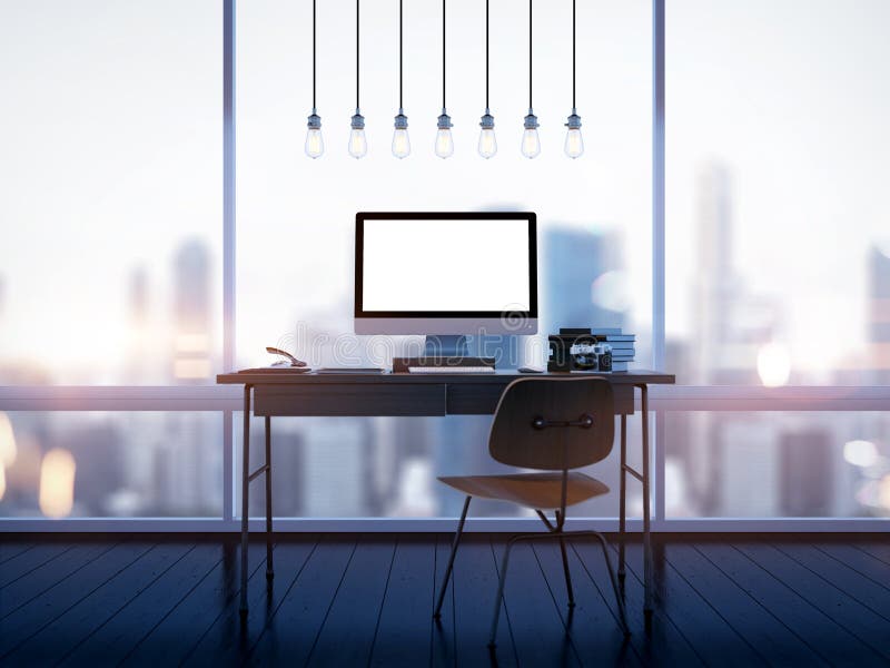 Macheta ecranului computerului de design generic pe stock illustration