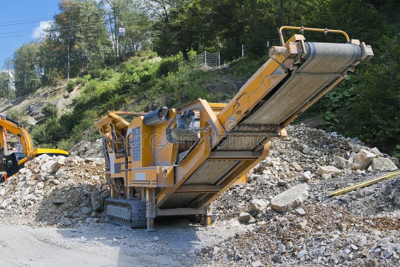 Machine For Crushing Concrete Stock Photo - Image of conveyor, carry