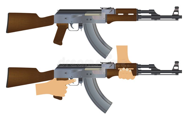 Machine gun. Weapon stock vector. Illustration of isolated 229708684