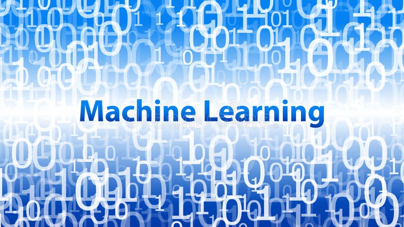 Machine learning abstract vector concept, binary code matrix royalty free illustration
