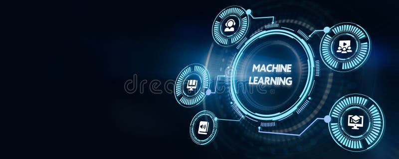 Machine learning artificial intelligence AI concept. 3d illustration vector illustration