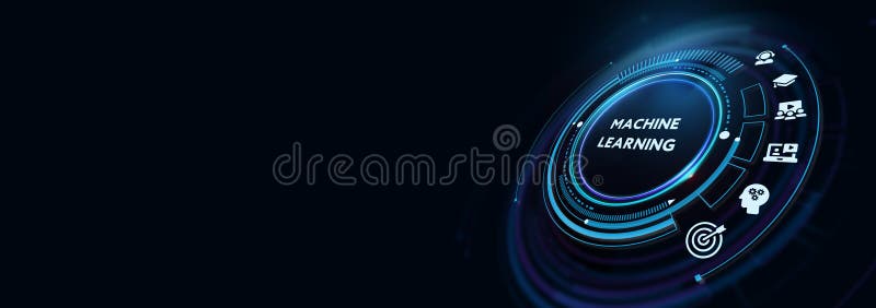 Machine learning artificial intelligence AI concept. 3d illustration vector illustration