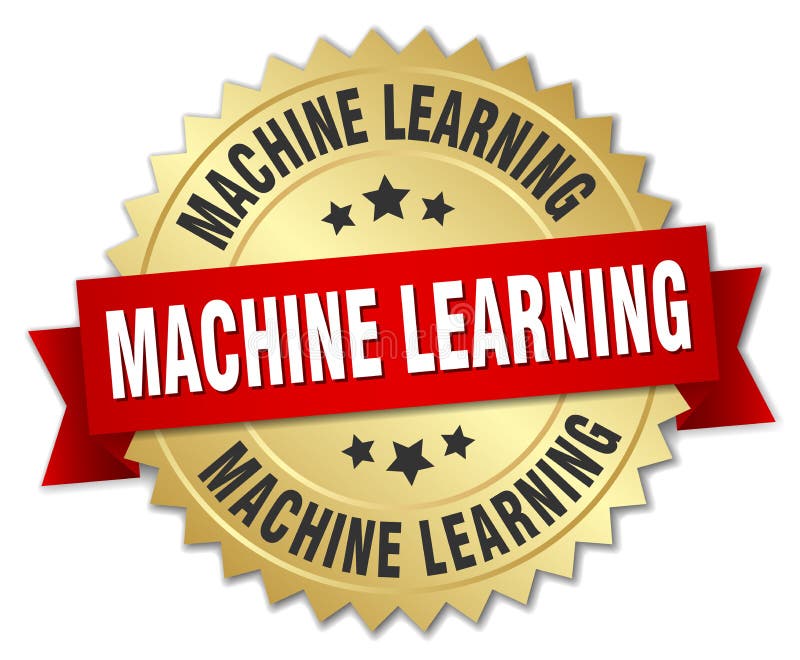 Machine learning badge vector illustration