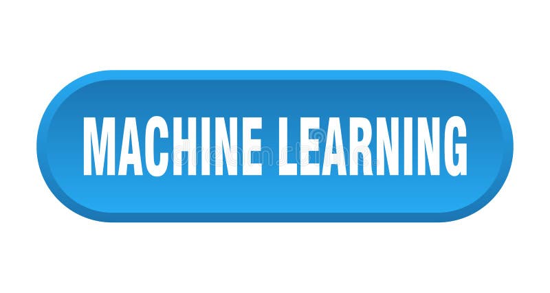 Machine learning button vector illustration