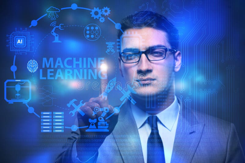 The machine learning computing concept of modern it technology royalty free stock images The machine learning computing concept of modern it technology royalty free stock images