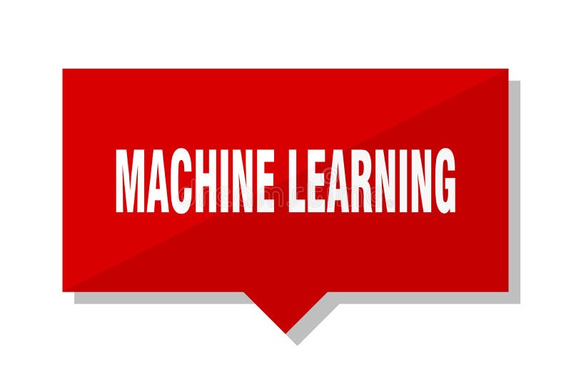 Machine learning price tag stock illustration